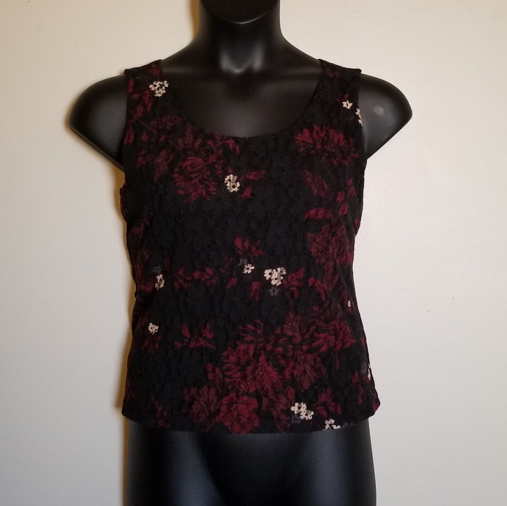 Alfani lace design sleeveless top